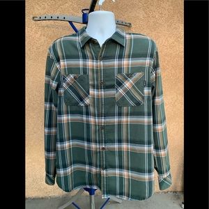 Hurley Men’s H2O DRI Flannel Long Sleeve Large Classic Fit